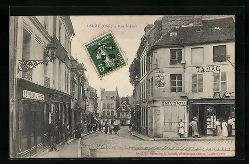 AK Laigle, Rue St-Jean, Strassenpartie