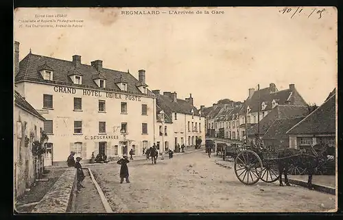 AK Regmalard, L`Arrivée de la Gare