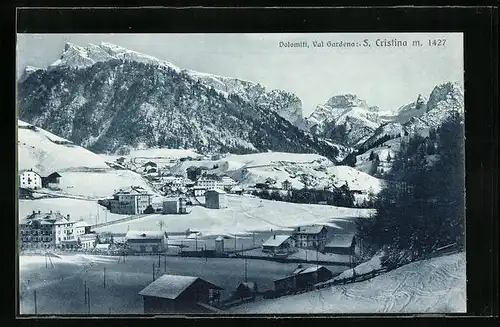 AK S. Cristina, Panorama im Winterglanz