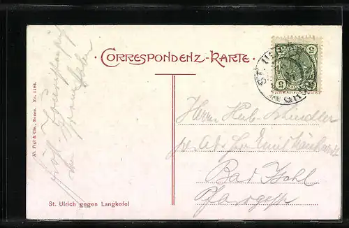 AK St. Ulrich, Gesamtansicht mit Langkofel