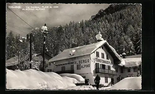 AK Plan, Albergo Alpino im Winter
