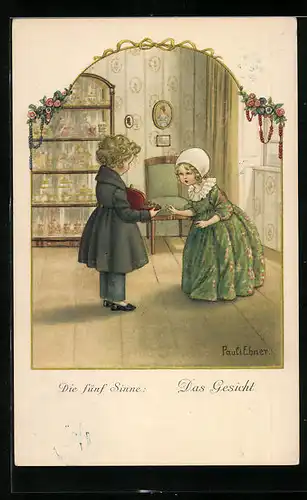 Künstler-AK Pauli Ebner: Die fünf Sinne: Das Gesicht