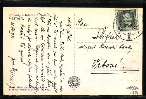 AK Piestany, Pohledy s létadla