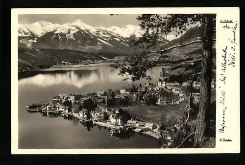 AK Millstatt a. See, Teilansicht mit Bergen