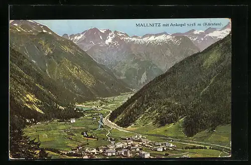 AK Mallnitz, Teilansicht mit Ankogel