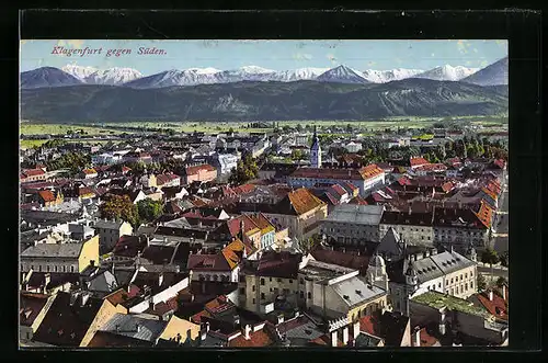 AK Villach-Klagenfurt, Teilansicht gegen Süden