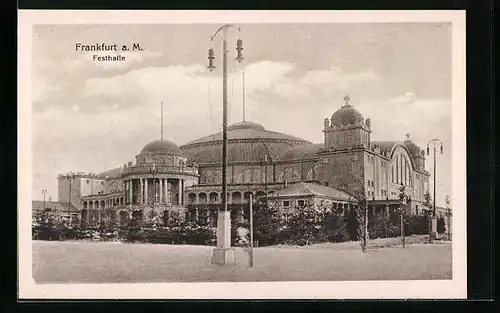AK Frankfurt a. M., Vorplatz der Festhalle