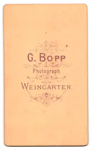 Fotografie G. Bopp, Weingarten, Hübsche junge Dame mit Hochsteckfrisur