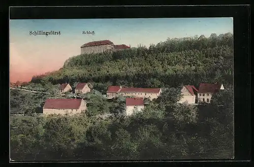AK Schillingsfürst, Blick zum Schloss