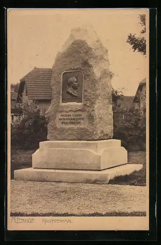 AK Essen, Kolonie Altenhof, Kruppdenkmal