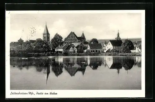 AK Leutershausen /Mfr., Partie am Weiher