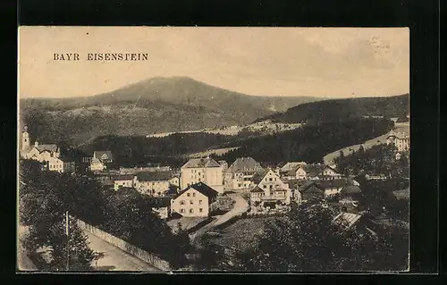 AK Bayr. Eisenstein, Teilansicht mit Gasthaus