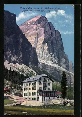 AK Falzarego, Hotel Falzarego mit Tofana