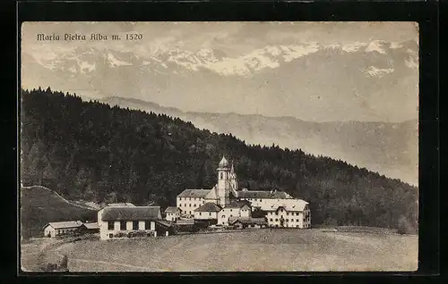 AK Maria Pietra Alba, Gesamtansicht der Wallfahrtskirche