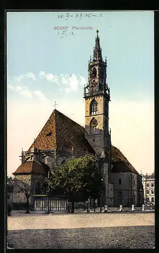 AK Bozen, Blick zur Pfarrkirche