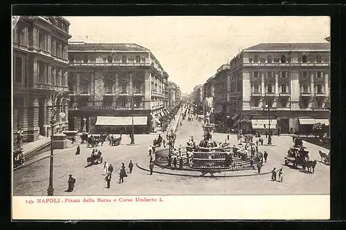 AK Napoli, Piazza della Borsa e Corso Umberto I.