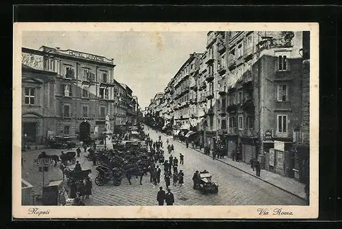 AK Napoli, Via Roma, Hotel Univers