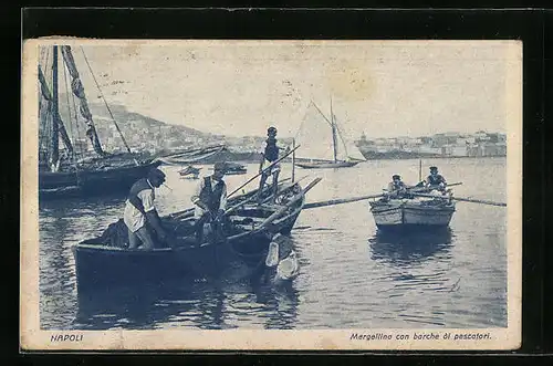 AK Napoli, Mergellina con barche di pescatori
