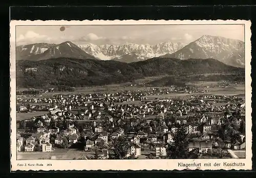AK Klagenfurt, Panorama mit Koschutta