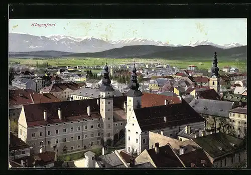 AK Klagenfurt, Teilansicht aus der Vogelschau