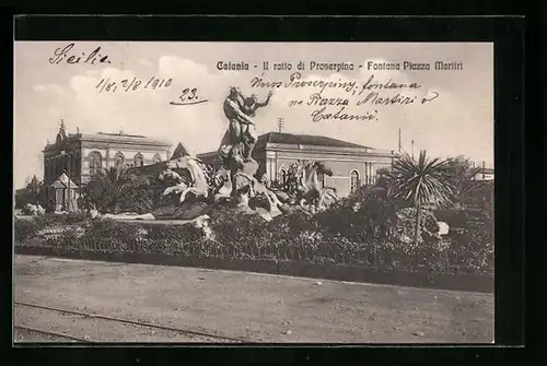 AK Catania, il ratto di Proserpina, Fontana Piazza Martiri