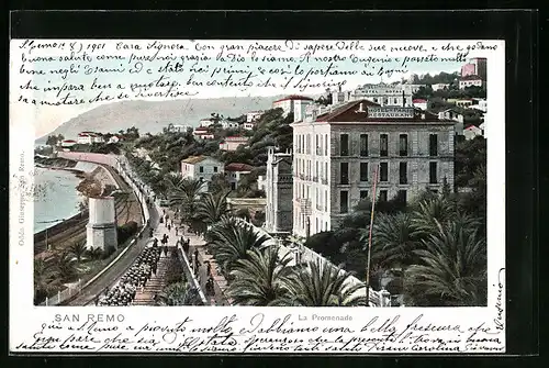 AK San Remo, la Promenade