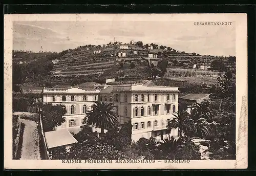 AK San Remo, Kaiser Friedrich Krankenhaus, Gesamtansicht