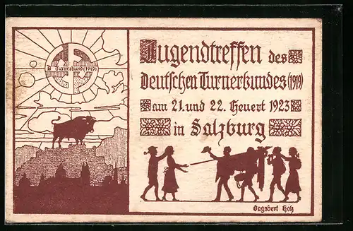 Künstler-AK Salzburg, Jugendtreffen des Deutschen Turnerbundes 1923