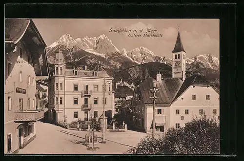 AK Saalfelden a. st. Meer, Unterer Marktplatz