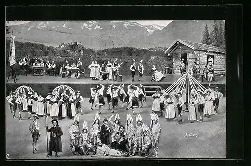 AK Salzburg, Gebirgs-Verein Alpinia, Volkstanz