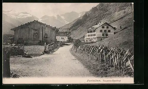 AK Ferleiten, Ortsansicht mit Tauern-Gasthof