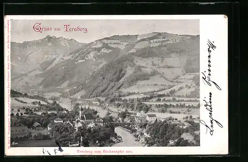 AK Ternberg, Ortsansicht vom Bäckenspitz aus