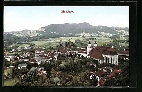 AK Mondsee, Gesamtansicht mit Kirche