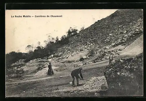 AK La Roche-Mabile, Carrières de Chaumont, Steinbruch
