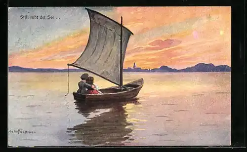 Künstler-AK Ad. Hoffmann: Still ruht der See ...