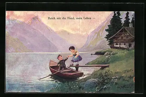 Künstler-AK Ad. Hoffmann: Reich mir die Hand, mein Leben ...