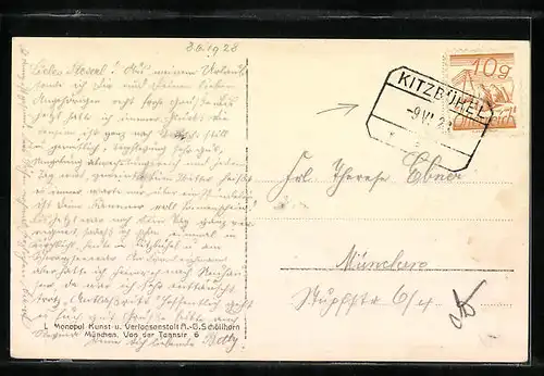 AK Kitzbühel, Ortsansicht gegen Süden