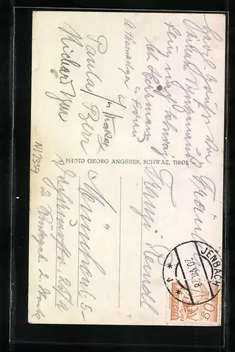 AK Rattenberg, Ortsansicht mit Kirche