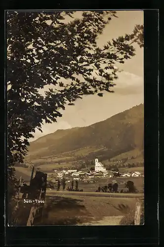 AK Söll, Ortsansicht mit Kirche