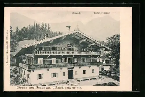 AK Scheffau, Mairkircherwirth mit Sonneck