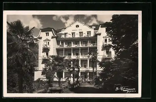 AK Meran, Bavaria Hotel mit Palmen