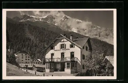 AK San Gertrude in Solda, Geschäft und Gasthaus Friedrich Pinggera