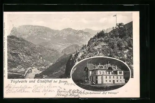 AK Bozen, Virglwarte und Eisakthal, Cafe-Restaurant Hof Weinegg
