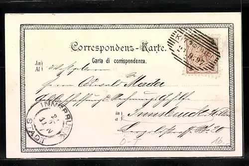 Lithographie Hinterbärenbad im Kaiserthal, Gasthaus gegen die Berge, Hohe Halt