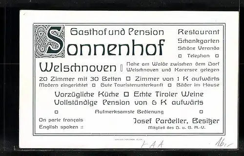 AK Welschnoven, Gasthof und Pension Sonnenhof