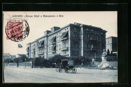 AK Livorno, Palace Hotel e Monumento a Brin