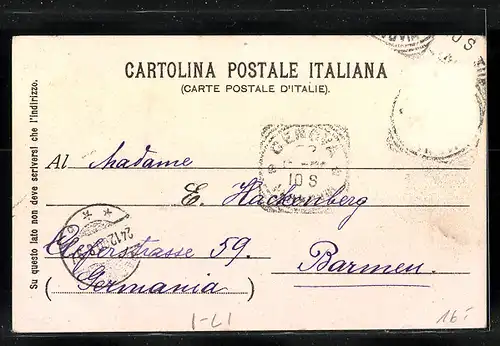 Lithographie Nervi, Oratorio, Torre Cropalio