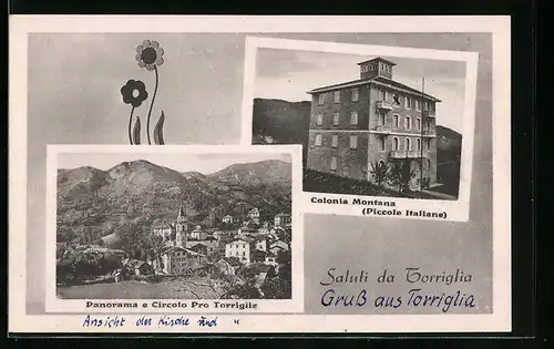 AK Torriglia, Colonia Montana, Panorama e Circolo Pro Torriglia