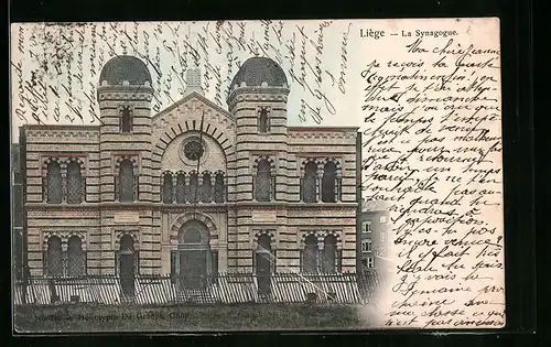 AK Liège, La Synagogue, Ansicht der Synagoge