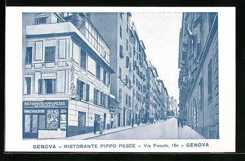 AK Genova, Ristorante Pippo Pesce, 16 r, Via Fieschi